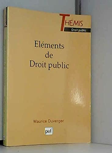 Beispielbild fr lments de droit public zum Verkauf von medimops