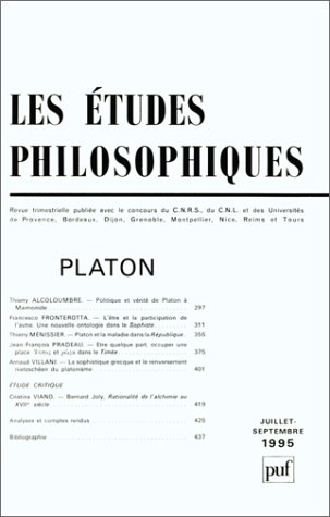 Stock image for Les tudes philosophiques, juillet-septembre 1995 - Platon for sale by LibrairieLaLettre2
