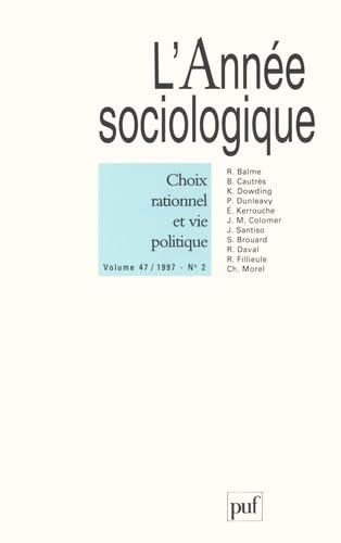 9782130470663: anne sociologique 1995, vol. 45 (1): Argumentation et sciences sociales (2)