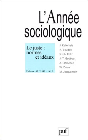 9782130470670: Annee sociologique 1995 v.45 n.2