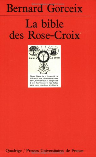 Imagen de archivo de La bible des Rose-Croix a la venta por A TOUT LIVRE