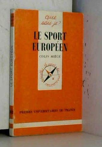 Beispielbild fr Le sport europen zum Verkauf von Ammareal