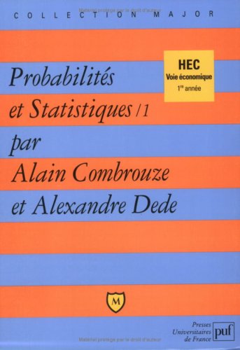 Stock image for Probabilits et statistiques, tome 1 for sale by Ammareal