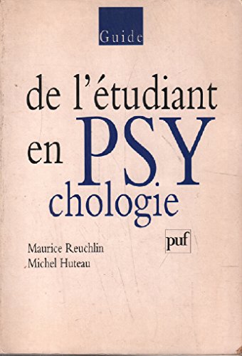 Beispielbild fr Guide de l'tudiant en psychologie zum Verkauf von Ammareal