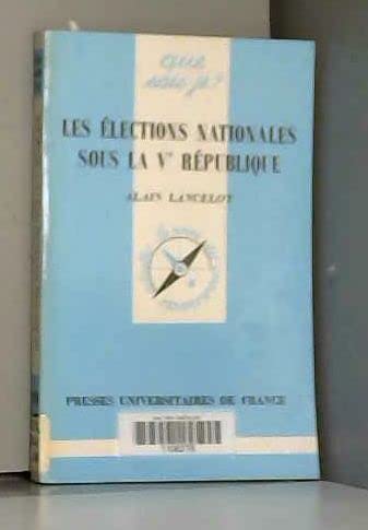 Stock image for Les lections nationales sous la Ve Rpublique for sale by medimops