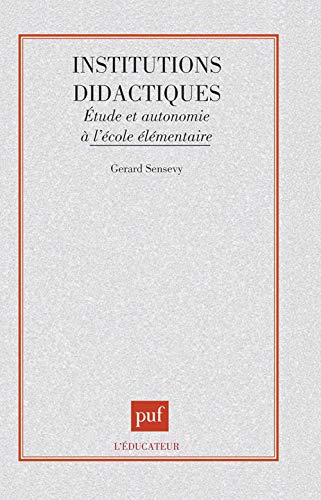 Stock image for Institutions didactiques, 1re dition for sale by medimops
