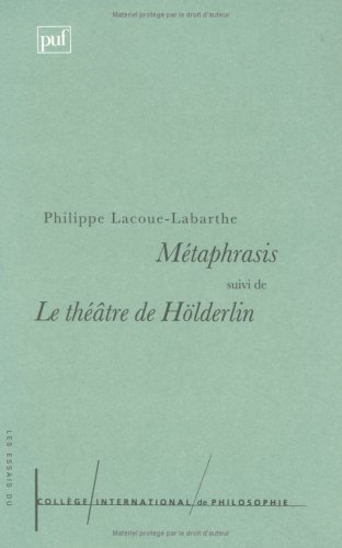 9782130493365: Mtaphrasis. suivi de Le thtre de Hrdelin