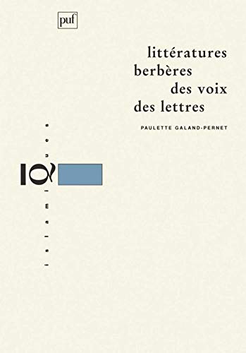 LITTERATURES BERBERES. DES VOIX, DES LETTRES