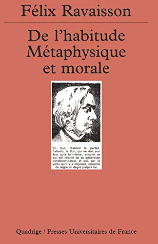 Beispielbild fr De l'habitude : Mtaphysique et morale zum Verkauf von medimops