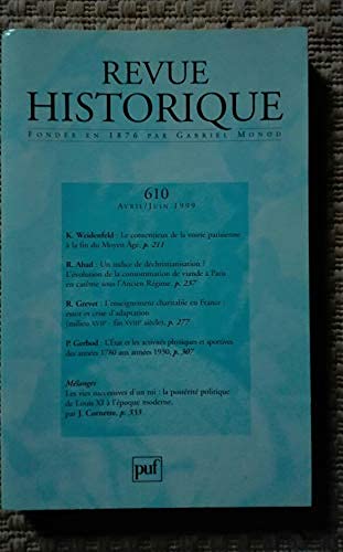 Stock image for Revue historique n610 - Avril-Juin 1999. for sale by PAROLES