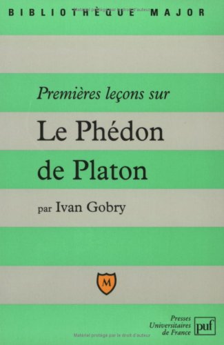 Stock image for Premires Leons Sur Le Phdon De Platon for sale by RECYCLIVRE