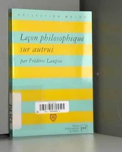 Beispielbild fr Leon philosophique sur autrui zum Verkauf von medimops