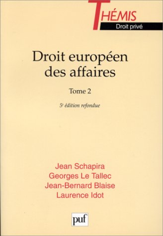 Stock image for DROIT EUROPEEN DES AFFAIRES. Tome 2, 5me dition for sale by Librairie Th  la page