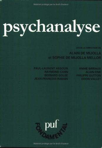 Beispielbild fr Psychanalyse zum Verkauf von Chapitre.com : livres et presse ancienne