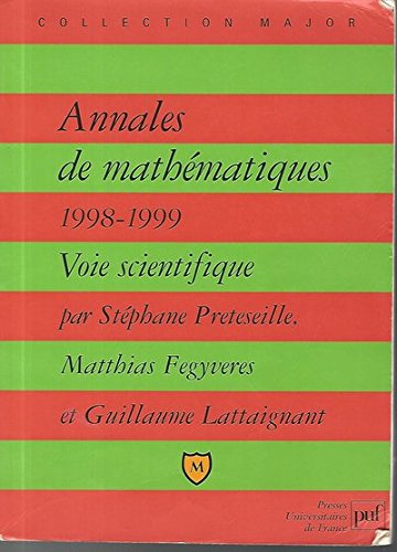 Beispielbild fr Annales Mathmatiques, 1998-1999 zum Verkauf von RECYCLIVRE