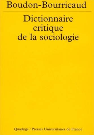 Stock image for Dictionnaire Critique De La Sociologie for sale by RECYCLIVRE