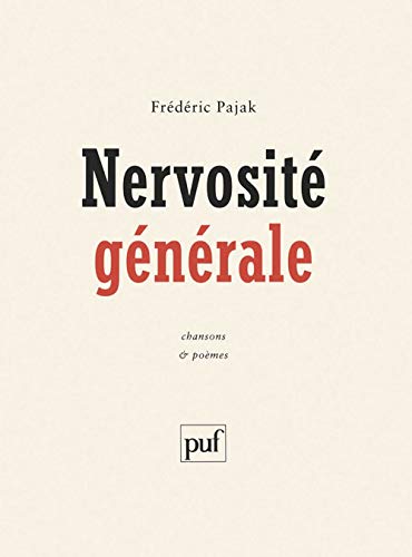 Beispielbild fr Nervosit gnrale : Chansons et pomes zum Verkauf von Ammareal