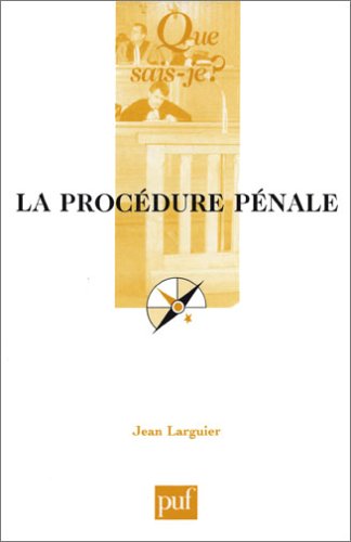 Beispielbild fr La Procdure pnale zum Verkauf von medimops