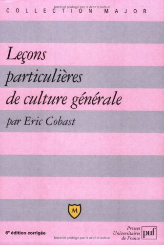 Beispielbild fr Leons particulires de culture gnrale zum Verkauf von Ammareal