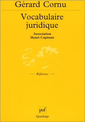 Beispielbild fr Vocabulaire juridique zum Verkauf von Chapitre.com : livres et presse ancienne