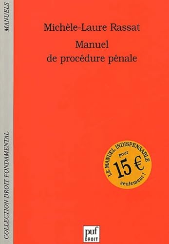 Stock image for Manuel de procdure pnale for sale by Ammareal