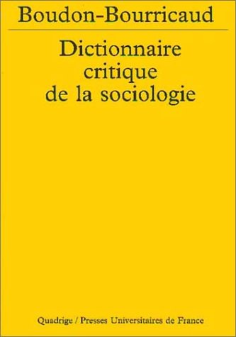 Stock image for Dictionnaire critique de la sociologie for sale by Librairie de l'Avenue - Henri  Veyrier