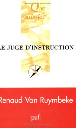 Beispielbild fr Le Juge d'instruction zum Verkauf von Ammareal