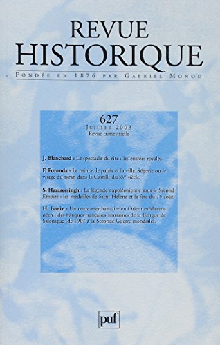 9782130534921: Revue historique, numro 627 - 2003/3