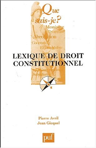 Stock image for Lexique de droit constitutionnel for sale by medimops