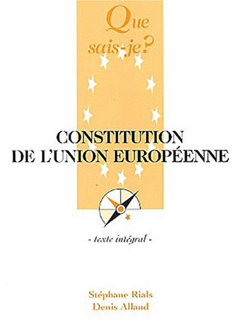 Beispielbild fr Constitution de l'Union Europenne zum Verkauf von medimops