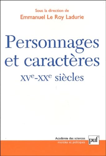 9782130543060: Personnages et caractres: XVe-XXe sicles