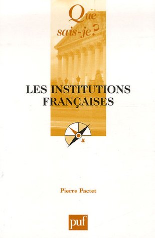 Stock image for Les institutions franaises for sale by Ammareal