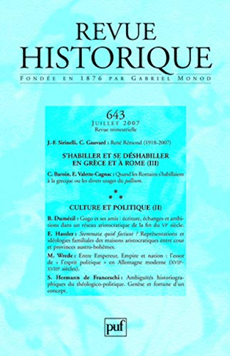 9782130563587: Revue historique 2007, n 643