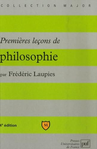 Beispielbild fr Premires Leons De Philosophie zum Verkauf von RECYCLIVRE