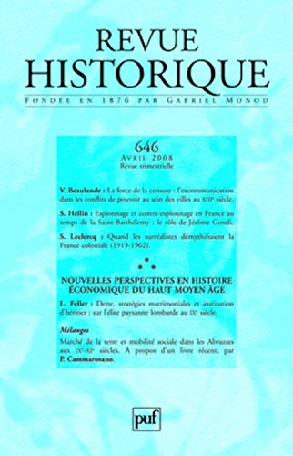 Beispielbild fr Revue historique 2008, n 646 zum Verkauf von Ammareal