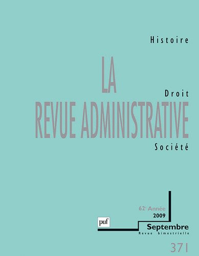 Stock image for La Revue Administrative 2009 - N 371 for sale by EPICERIE CULTURELLE