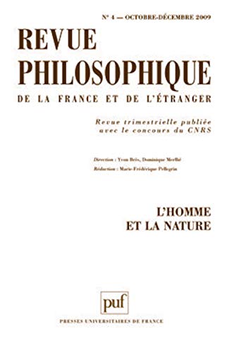 Stock image for Revue philosophique, N 4, Octobre-dcemb : L'homme et la nature for sale by Buchpark