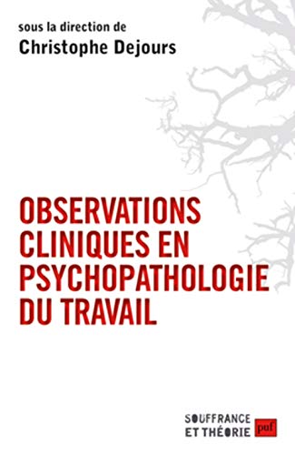 Beispielbild fr Observations cliniques en psychopathologie du travail zum Verkauf von medimops