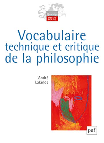 Beispielbild fr Vocabulaire technique et critique de la philosophie zum Verkauf von medimops