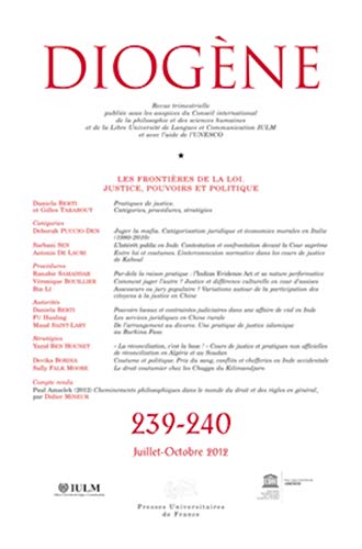 Stock image for Diogne 2012, n 239-240: Les frontires de la loi [Fournitures diverses] Collectif for sale by BIBLIO-NET