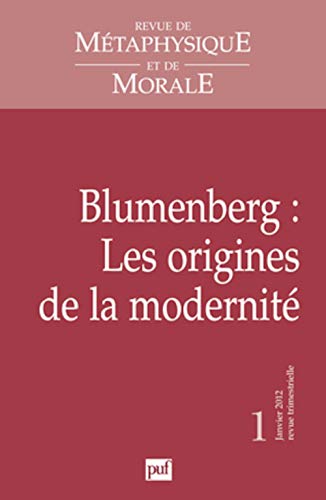 9782130593775: RMM 2012, n 1: Blumenberg - Les origines de la modernit