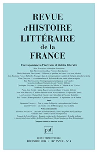 Stock image for Revue d'histoire littraire de la France, N 4 : for sale by medimops