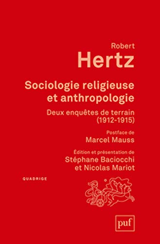 9782130595267: Sociologie religieuse et anthropologie: Deux enqutes de terrain, 1912-1915