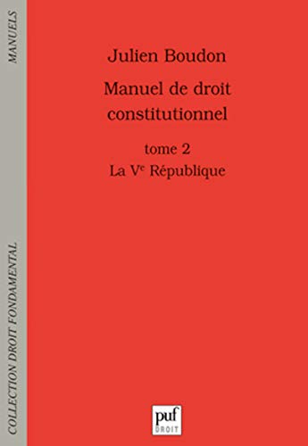 Beispielbild fr Manuel de droit constitutionnel Tome 2 zum Verkauf von medimops