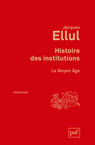 9782130620198: Histoire des institutions: Le Moyen Age