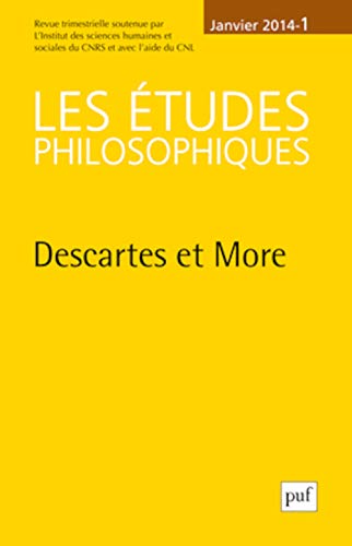 Beispielbild fr Les tudes philosophiques, N 1, Janvier 2014 : Descartes et More zum Verkauf von Revaluation Books