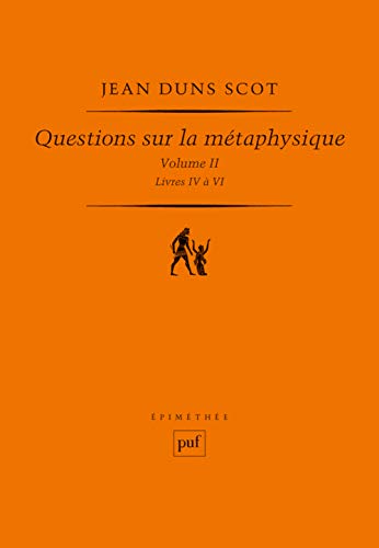 Beispielbild fr Questions sur la mtaphysique, II zum Verkauf von Gallix