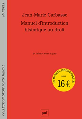 9782130651925: Manuel d'introduction historique au droit
