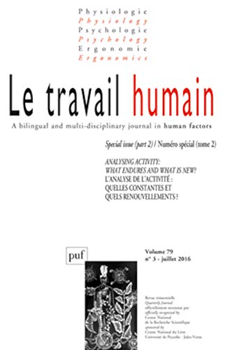 Beispielbild fr Iad - le Travail Humain 2016 Vol 79 N 3 zum Verkauf von medimops