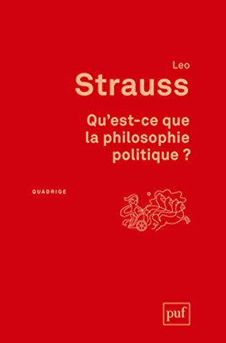 Beispielbild fr Qu'est-ce que la philosophie politique ? zum Verkauf von medimops